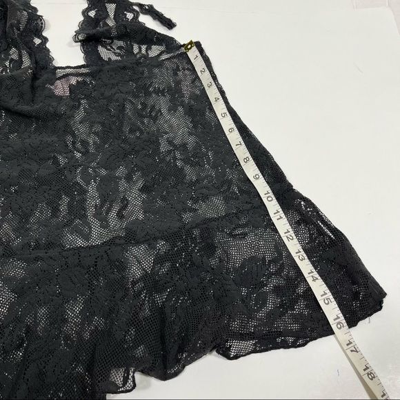 Victoria’s Secret large lingerie slip dress black lace halter - Picture 9 of 11